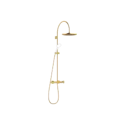 TARA Showerpipe with shower thermostat without hand shower 300 mm - Brushed Durabrass (23kt Gold) - 34 465 892-28 0050