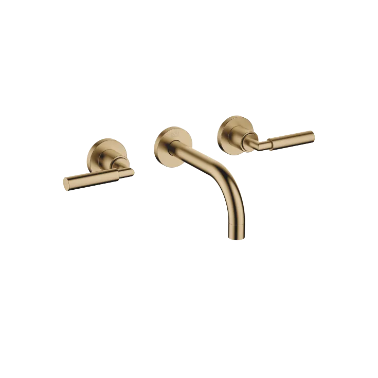 TARA Wall-mounted basin mixer without pop-up waste - Brushed Dark Brass - 36 707 882-39