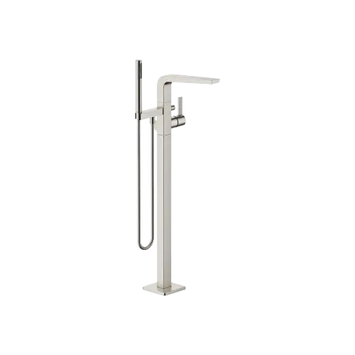 CL.1 Single-lever bath mixer with stand pipe for free-standing assembly with hand shower set - Brushed Platinum - 25 863 705-06 0050
