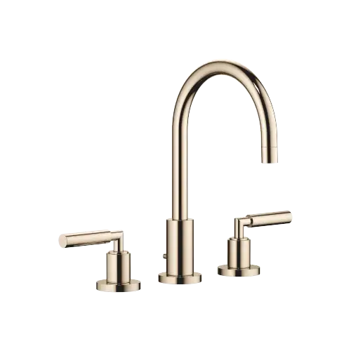 TARA Three-hole basin mixer with pop-up waste - Champagne (22kt Gold) - 20 713 882-47