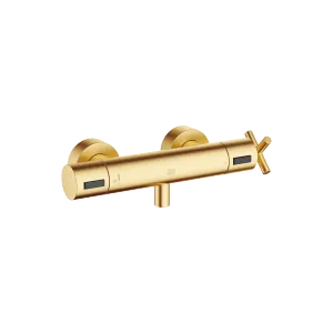 TARA Shower thermostat - Brushed Durabrass (23kt Gold) - Set containing 2 articles