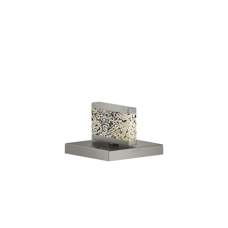 Manopola Nature Squared Eggshell Snakeskin Black - Dark Platinum spazzolato - XV-01 4641