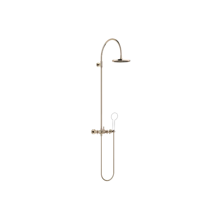 TARA Colonne de douche avec mélangeur de douche sans douchette FlowReduce 220 mm - Champagne (Or 22cts) - 26 632 892-47