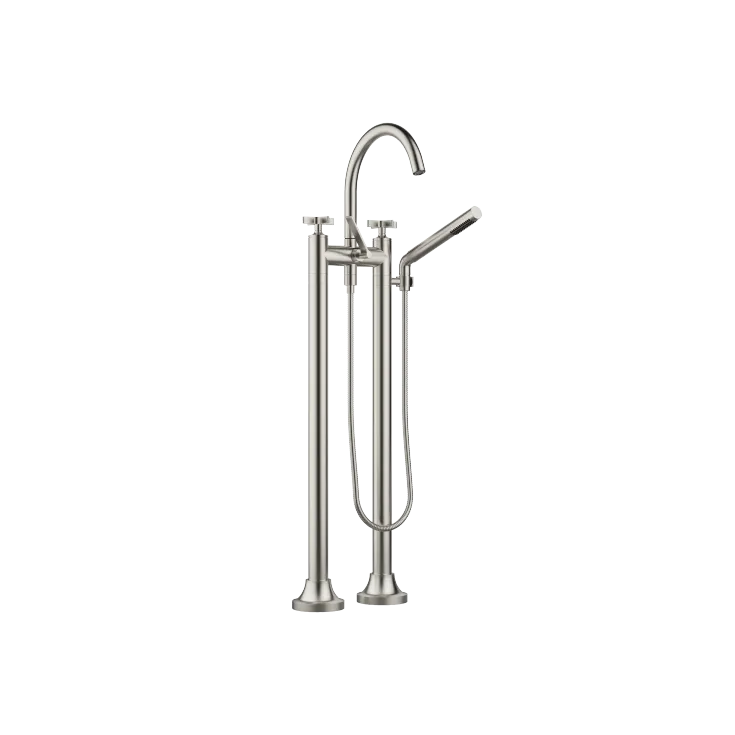 Vaia Brushed Platinum Bath Faucets Two Hole Bath Mixer For Free