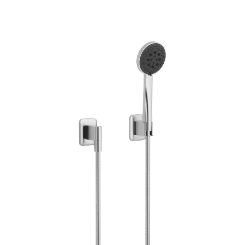 LISSÉ Hand shower set with individual rosettes FlowReduce - Brushed Chrome - 27 803 845-93 0010