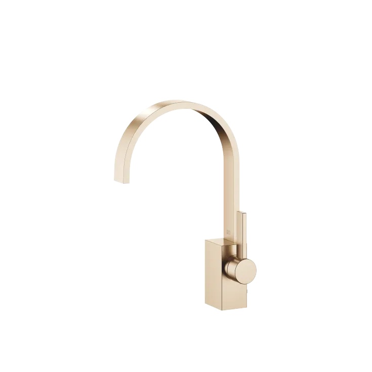 MEM Mitigeur monocommande de lavabo avec garniture d'écoulement - Champagne brossé (Or 22cts) - 33 501 782-46