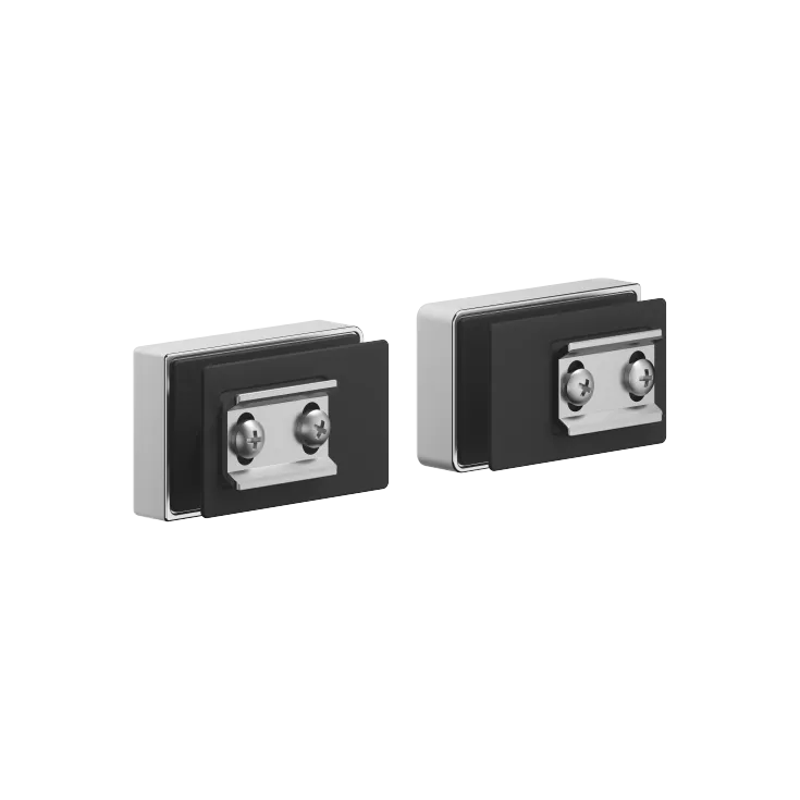 Attachment set for towel bar/tumbler mounting on one side with cover - Brushed Chrome - 11 001 976-93