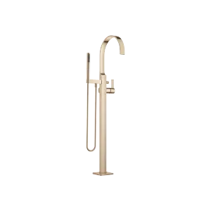 MEM Miscelatore monocomando vasca con tubo verticale per montaggio indipendente con doccetta e flessibile - Champagne (Oro 22k) - 25 863 782-47