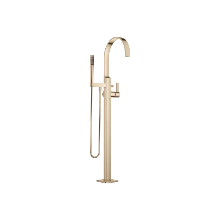 MEM Mitigeur monocommande bain/douche avec tube vertical positionnement libre et garniture de douche - Champagne (Or 22cts) - 25 863 782-47