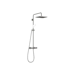 Showerpipe mit Brause-Thermostat ohne Handbrause - Dark Platinum gebürstet - 34 464 980-99