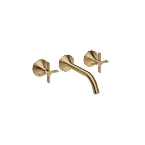 VAIA Robinetterie murale pour lavabo sans garniture d’écoulement - Dark Brass brossé (PVD) - 36 712 809-39
