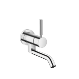 META Brushed Platinum Washstand faucets: Wall-mounted single-lever 