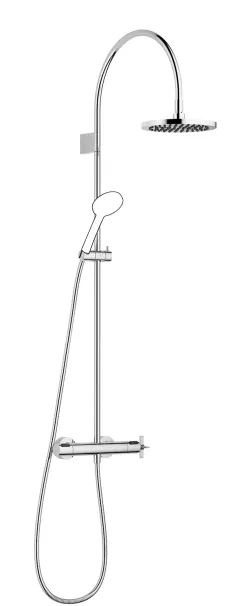 VAIA Showerpipe mit Brause-Thermostat ohne Handbrause FlowReduce 220 mm - Dark Bronze gebürstet (PVD) - 34 464 809-43