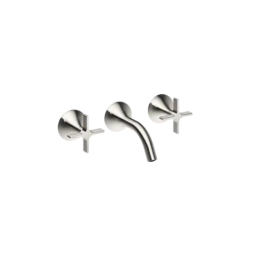 VAIA Wall-mounted basin mixer without pop-up waste - Platinum - 36 702 809-08