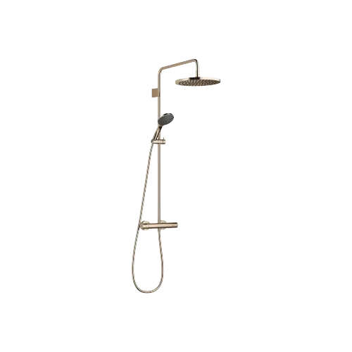 Showerpipe with shower thermostat with hand shower set 300 mm - Light Gold (PVD) - 34 469 979-26 0050