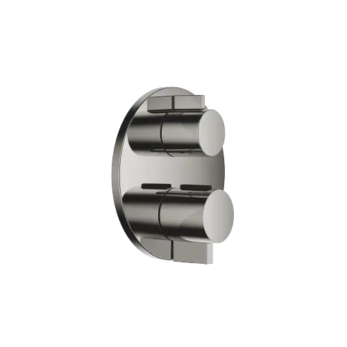 Thermostat à encastrer avec réglage de débit et robinet d'arrêt intégré - Dark Chrome - 36 425 970-19 0010