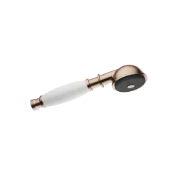 MADISON Metal hand shower with porcelain insert (white) - Brushed Bronze (PVD) - 28 002 970-42