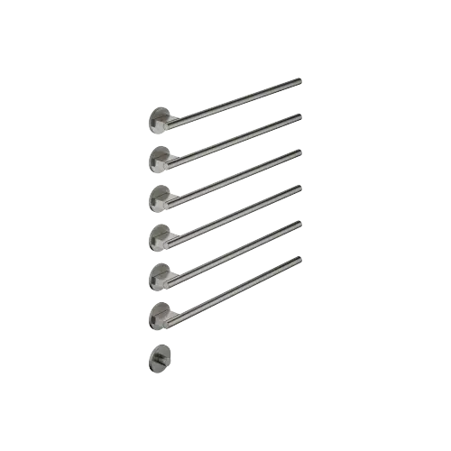 Handtuchwärmer , 6-fach , Ausladung rechts , mit Bedienelement - Dark Platinum gebürstet - Set aus 2 Artikeln