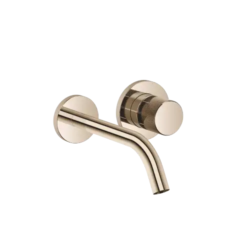 META META PURE Wall-mounted single-lever basin mixer without pop-up waste - Light Gold (PVD) - 36 860 664-26
