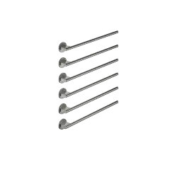 Handtuchwärmer , 6-fach , Ausladung rechts , ohne Bedienelement - Dark Platinum gebürstet - 83 316 979-99
