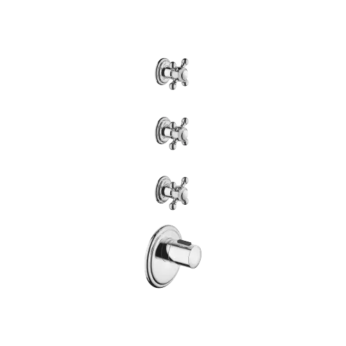 MADISON xTOOL Thermostat module with 3 valves - Chrome - Set containing 4 articles