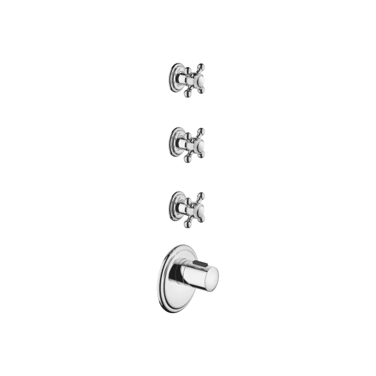 MADISON xTOOL Thermostat module with 3 valves - Chrome - Set containing 4 articles