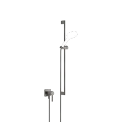 Mitigeur monocommande encastré avec raccord de douche intégré avec garniture de douche sans douchette - Dark Platinum brossé - 36 013 970-99