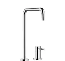 META SQUARE Two-hole mixer with individual flanges - Brushed Dark Bronze (PVD) - 32 815 861-43 0010