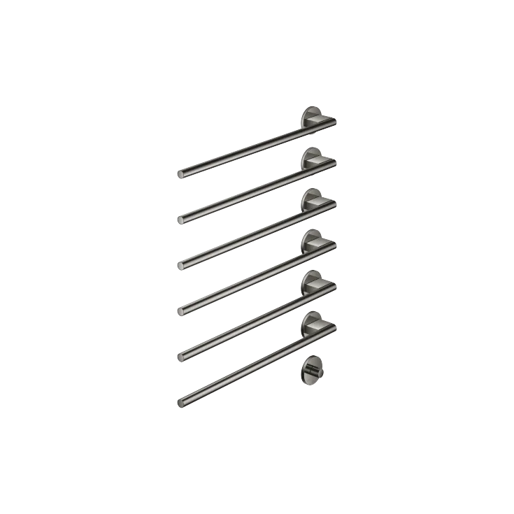 Towel warmer , 6-fold , projection left , with control element - Set containing 2 articles