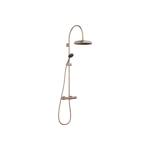 COYA Application Showerpipe avec thermostat de douche 300 mm - Bronze brossé (PVD) - Set contenant 2 articles