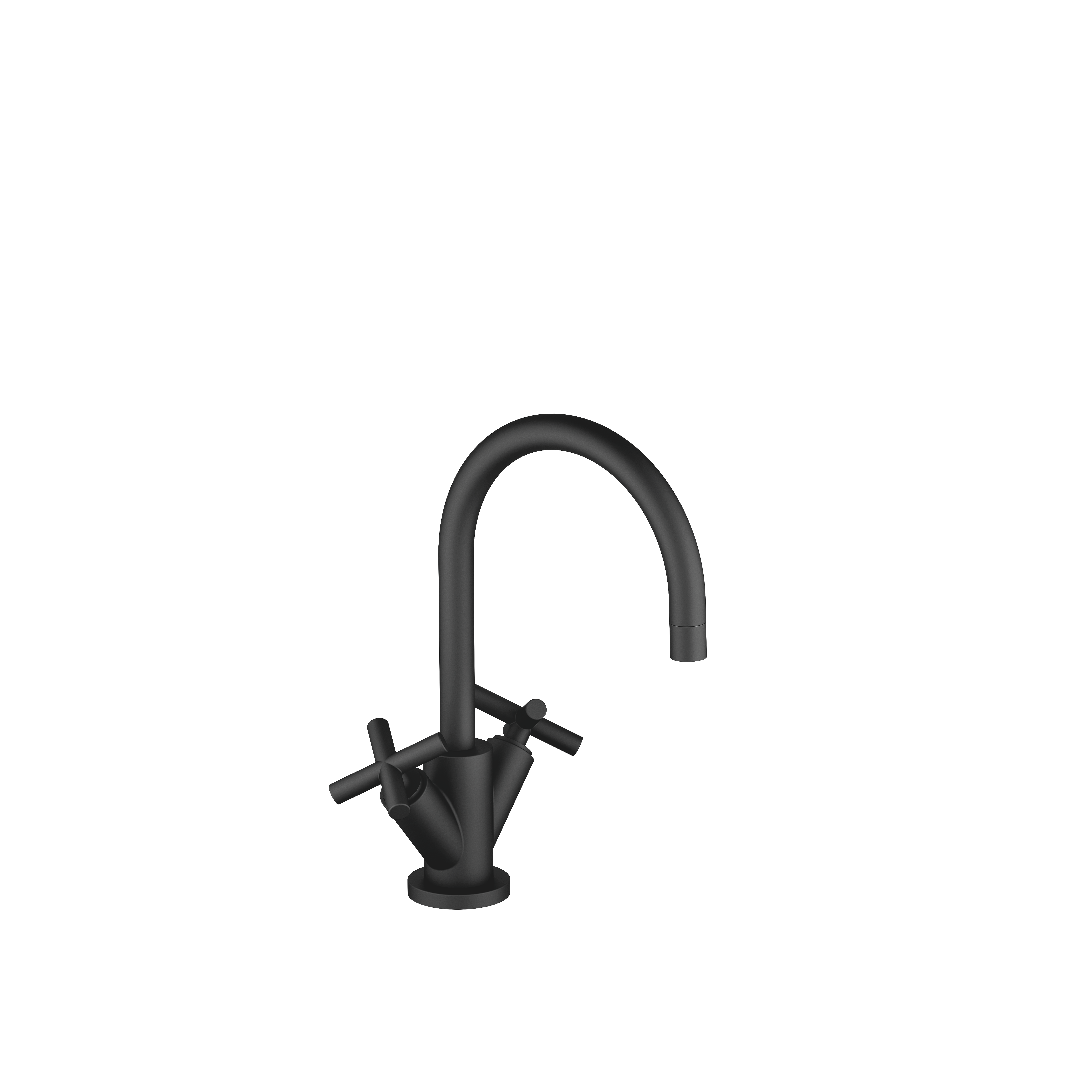 TARA Matte Black : Single-hole basin mixer with pop-up waste