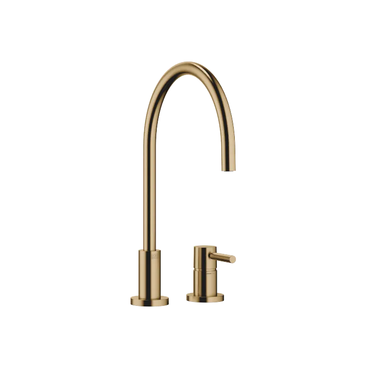 TARA Two-hole mixer with individual rosettes - Brushed Dark Brass - 32 816 888-39