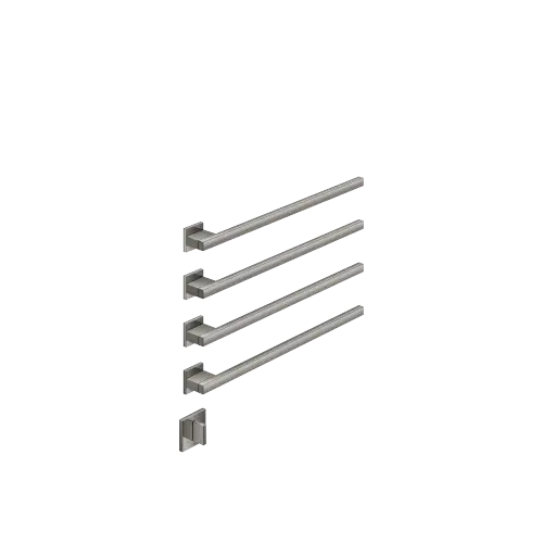 Handtuchwärmer , 4-fach , Ausladung rechts , mit Bedienelement - Dark Chrome - Set aus 2 Artikeln