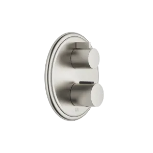 MADISON Thermostat à encastrer avec réglage de débit et robinet d'arrêt intégré - Platine brossé - 36 425 977-06
