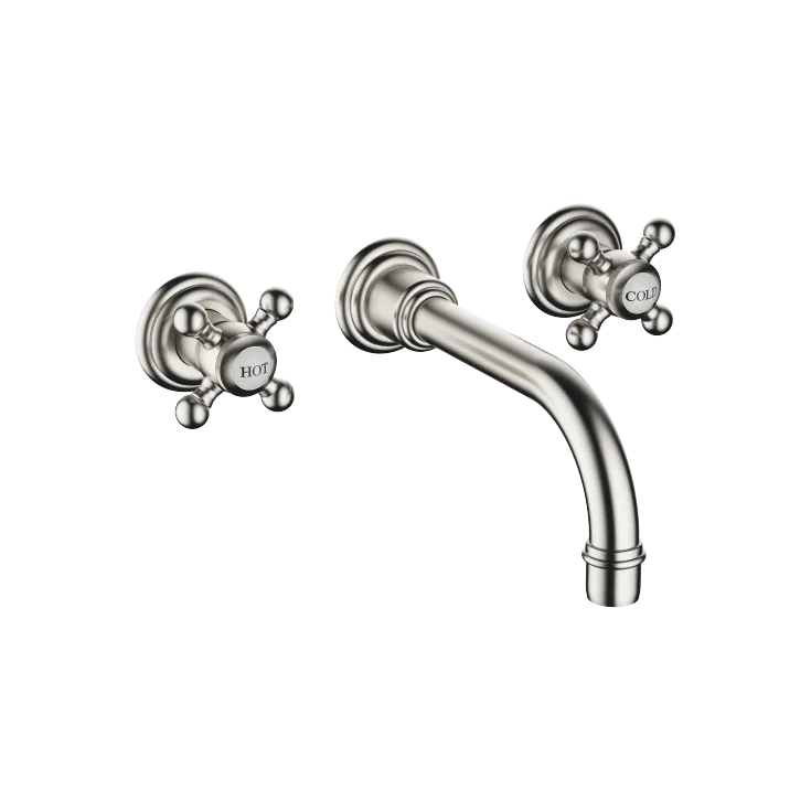 MADISON Wall-mounted basin mixer without pop-up waste - Brushed Platinum - 36 712 361-06