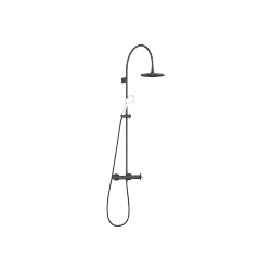 TARA Showerpipe mit Brause-Thermostat ohne Handbrause FlowReduce 220 mm - Schwarz matt - 34 463 892-33