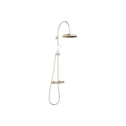 COYA Exposed Shower Set with shower thermostat without hand shower 11-3/4" - Brushed Champagne (22kt Gold) - 34 465 404-46 0010