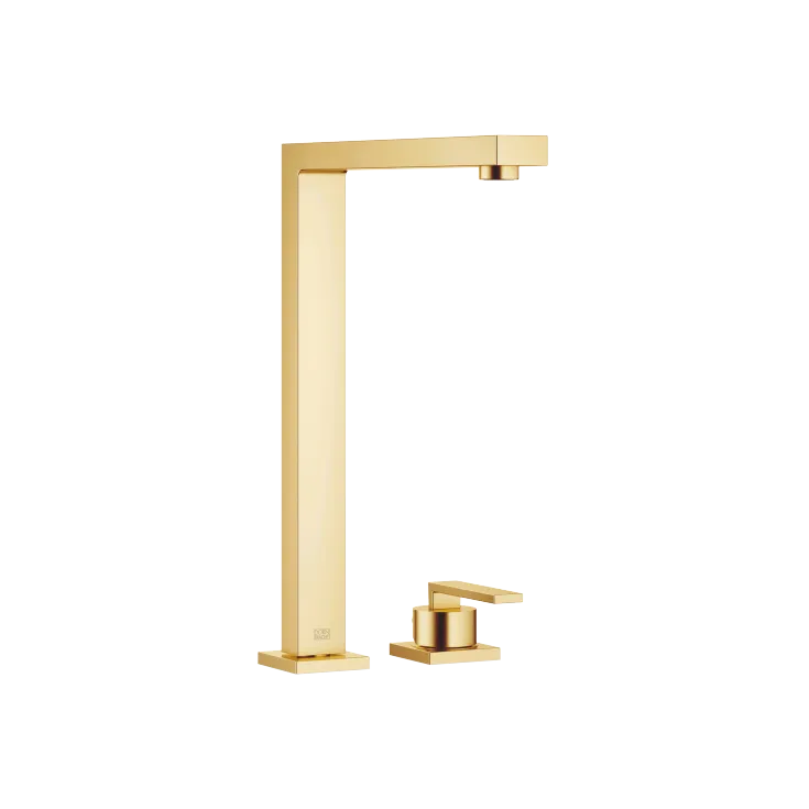 LOT Zweilochbatterie mit Einzelrosetten - Messing gebürstet (23kt Gold) - 32 815 680-28