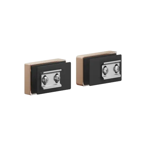 Attachment set for towel bar/tumbler mounting on one side with cover - Brushed Bronze (PVD) - 11 001 976-42
