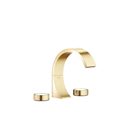 CYO Three-hole basin mixer with pop-up waste - Durabrass / Brushed Durabrass (23kt Gold) - 20 713 811-38