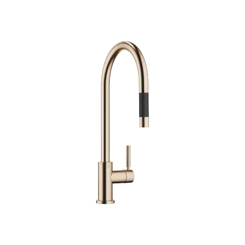 TARA Single-lever mixer Pull-down with spray function - Brushed Champagne (22kt Gold) - 33 870 888-46 0010