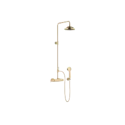 MADISON Showerpipe with shower thermostat - Durabrass (23kt Gold) - Set containing 3 articles