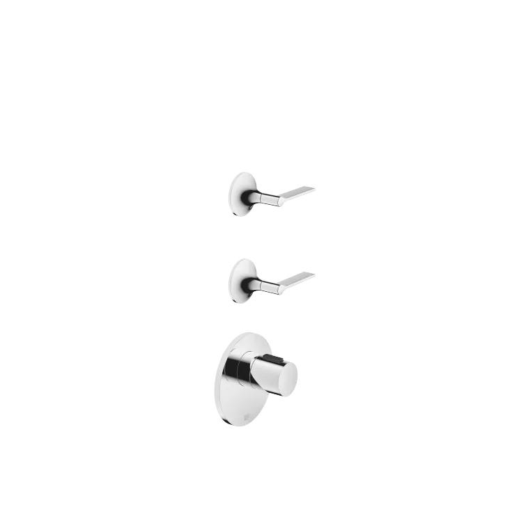 VAIA xTOOL Thermostat module with 2 valves - Chrome - Set containing 3 articles