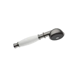 MADISON Metal hand shower with porcelain insert (white) - Brushed Dark Platinum - 28 002 970-99 0050