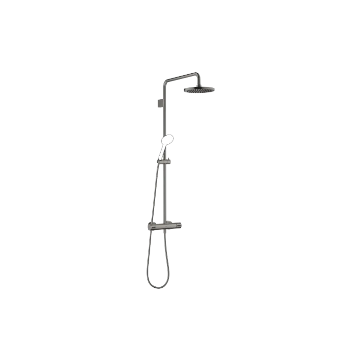 Shower Pipe mit Brause-Thermostat ohne Handbrause FlowReduce - Dark Platinum gebürstet - 34 459 979-99
