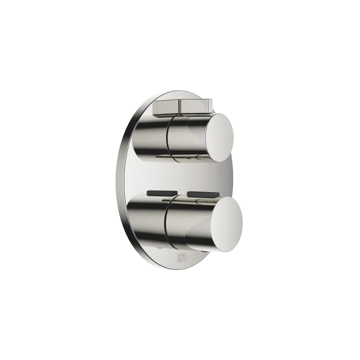 Concealed thermostat with one function volume control - Platinum - 36 425 970-08
