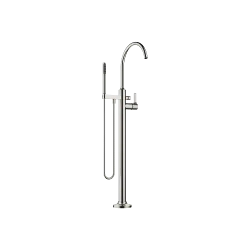 VAIA Mitigeur monocommande bain/douche avec tube vertical positionnement libre et garniture de douche - Platine brossé - 25 863 809-06