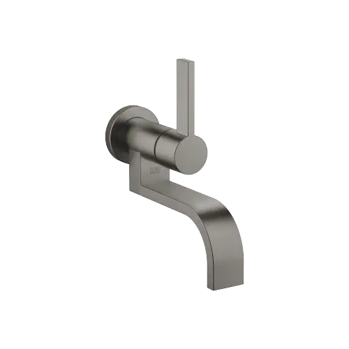 MEM Wall-mounted single-lever basin mixer without pop-up waste - Brushed Dark Platinum - 36 805 782-99