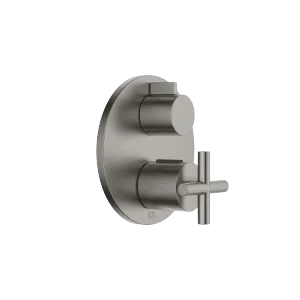 TARA Thermostat à encastrer avec réglage de débit et robinet d'arrêt intégré - Dark Platinum brossé - 36 425 892-99