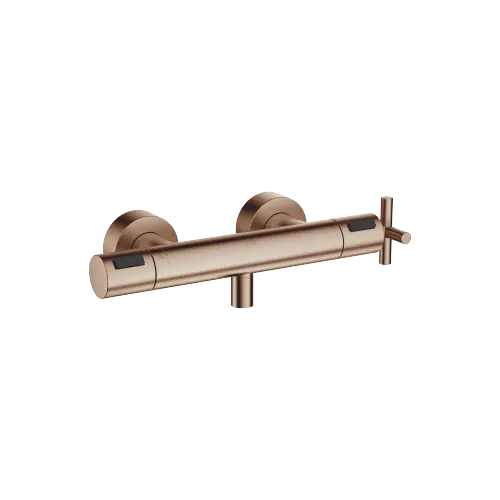 TARA Shower thermostat for wall-mounted installation - Brushed Bronze (PVD) - Set containing 2 articles